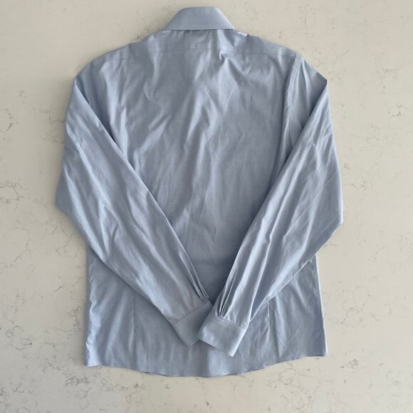 Brooks Brothers Milano Lg Slv Supima Cotton Dress Shirt Blue Sz 15.5 - 36 NWOT - Picture 7 of 15